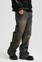 ANTIDOTE Spray Colored Micro Flared Denim Jeans