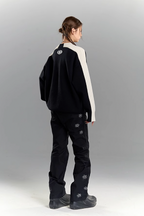YADcrew Black & White Contrasting Knit Sweater