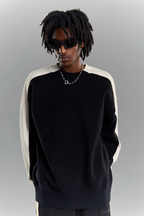 YADcrew Black & White Contrasting Knit Sweater