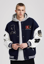 Achock Flocked Baseball Jacket