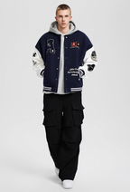 Achock Flocked Baseball Jacket