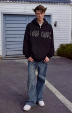 Achock Embroidery Logo Zipper Hoodie