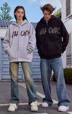 Achock Embroidery Logo Zipper Hoodie