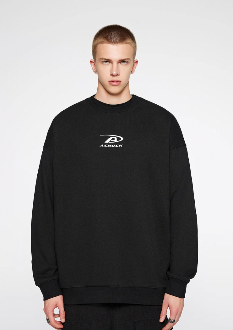 Achock Basic Logo Print Sweatshirt