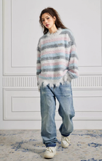 Achock Gradient Striped Knit Sweater