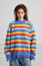 Achock Gradient Striped Knit Sweater