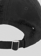 UNDERWATER Washed Ripped Cut Logo Embroidered Baseball Cap