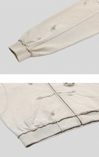 UNDERWATER Wasteland Distressed Zip Up Hoodie