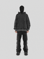 UNDERWATER Damaged Faded Logo Embroidered Hoodie