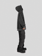 UNDERWATER Damaged Faded Logo Embroidered Hoodie