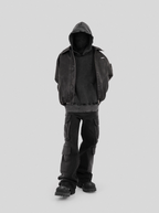 UNDERWATER Damaged Faded Logo Embroidered Hoodie