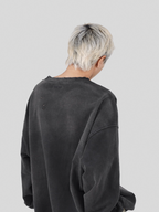 UNDERWATER Wormhole Destruction Alive Printed Faded Sweatshirt