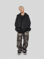 UNDERWATER Mottled Aged Logo Print Sweatshirt