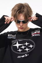 Harsh and Cruel Racing Printed Long Sleeve Tee