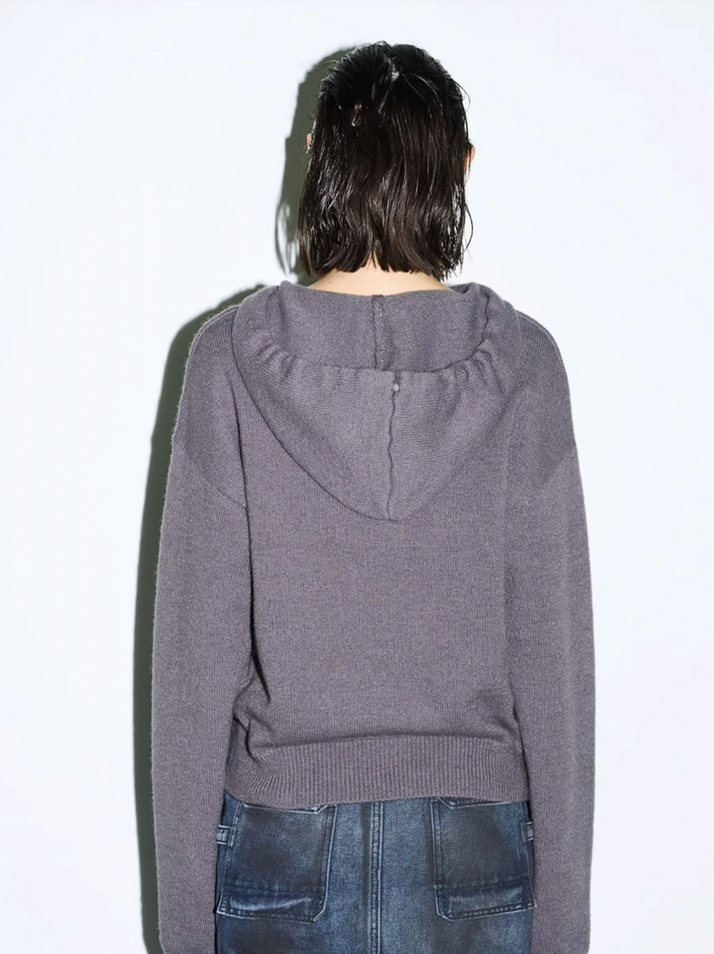 BLIND NO PLAN Basic LOGO Knit Hoodie
