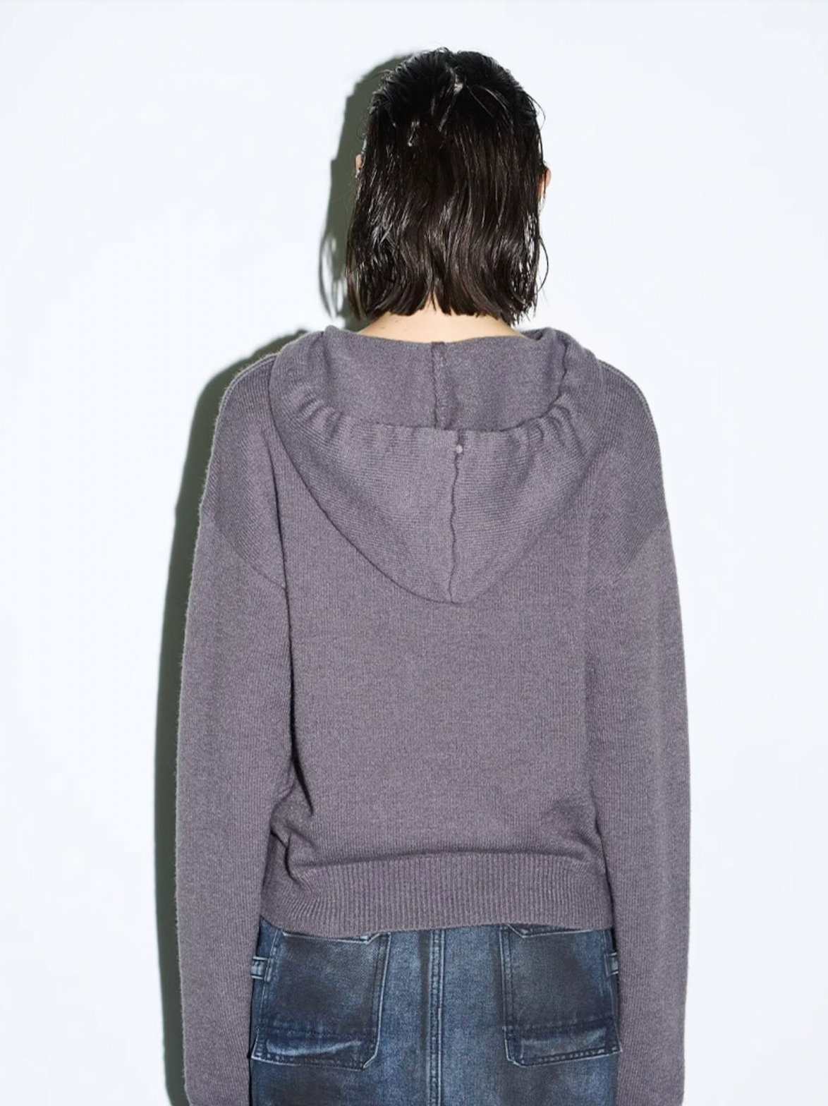 BLIND NO PLAN Basic LOGO Knit Hoodie
