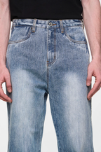 BLIND NO PLAN Washed Bamboo Pinch Pleat Denim Jeans
