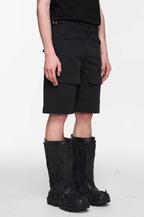 BLIND NO PLAN Two Tone Pocket Removable Logo Embroidered Work Pants