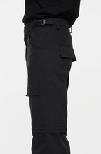 BLIND NO PLAN Two Tone Pocket Removable Logo Embroidered Work Pants