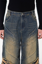 BLIND NO PLAN Old Functional Destroyed Denim Jeans