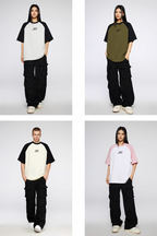 Achock Basic Logo Printed Raglan Sleeve Tee