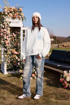 MEDM Messy Line Raglan Sleeve Sweatshirt