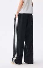 MEDM Side Striped Wide Leg Sweatpants
