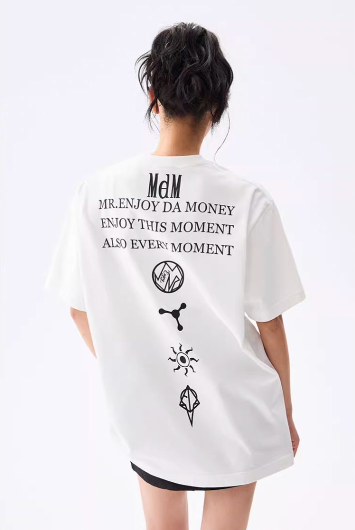 MEDM Letter Full Print Glow In The Dark Tee