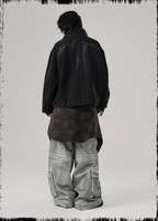 JHYQ Zipper Printed Canvas Work Jacket