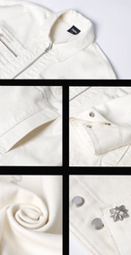 JHYQ Zipper Printed Canvas Work Jacket