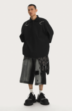JHYQ Beaded Embroidery Long Sleeved Polo