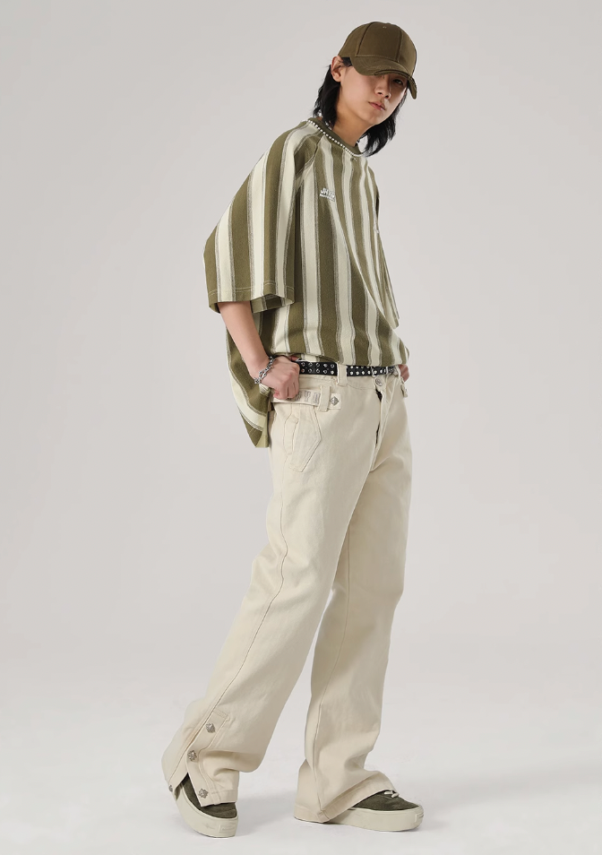 JHYQ Canvas Structured Buckle Work Pants