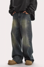 JHYQ Washed Cat Whiskers Holes Denim Jeans