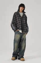 JHYQ Washed Cat Whiskers Holes Denim Jeans