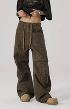JHYQ Leopard Print Paratrooper Pants