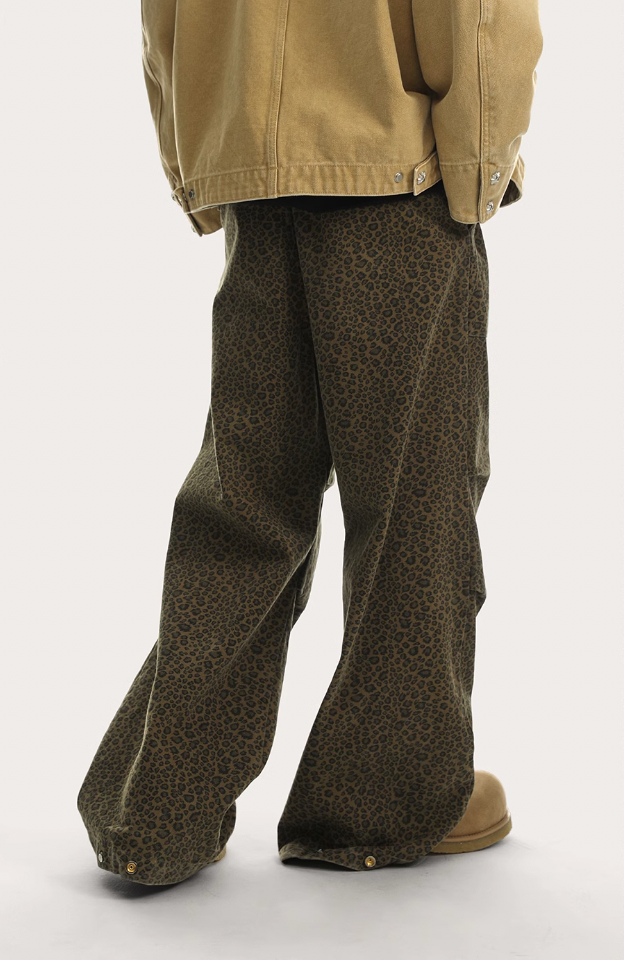 JHYQ Leopard Print Paratrooper Pants