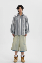 JHYQ Washed Do Old Hole Denim Shorts