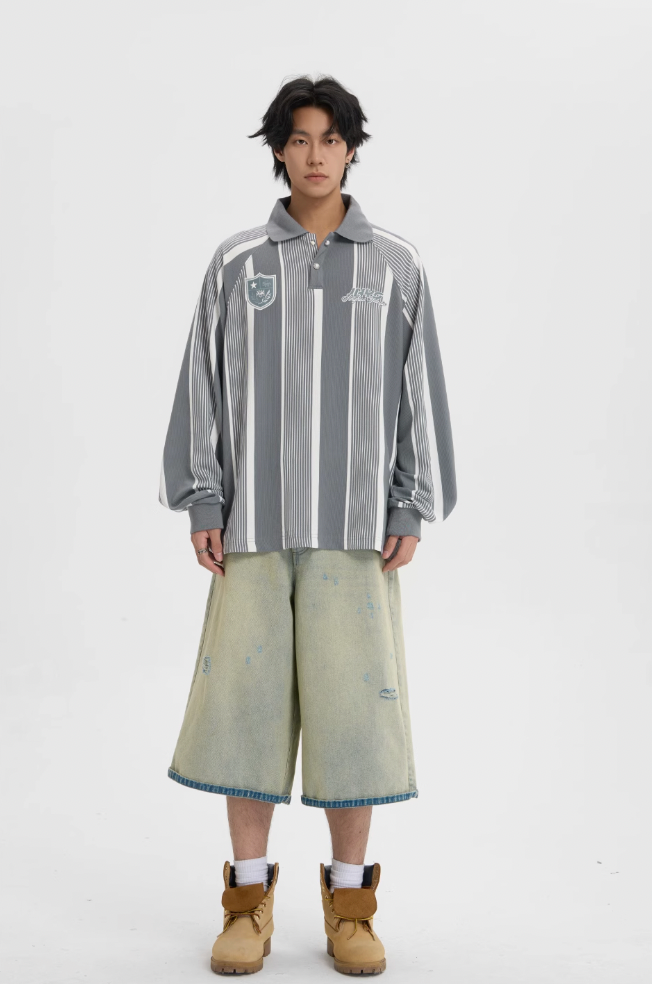 JHYQ Washed Do Old Hole Denim Shorts