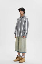 JHYQ Washed Do Old Hole Denim Shorts