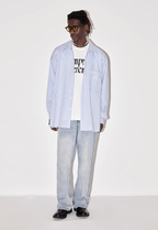EMPTY REFERENCE Striped Patchwork Long Sleeve Shirt