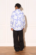 EMPTY REFERENCE Text Full Print Long Sleeve Shirt