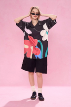 EMPTY REFERENCE Abstract Floral Short Sleeve Shirt