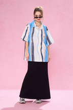EMPTY REFERENCE Art Stripe Painting Short Sleeve Shirt