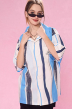 EMPTY REFERENCE Art Stripe Painting Short Sleeve Shirt