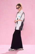 EMPTY REFERENCE Shadow Color Blocking Short Sleeve Shirt