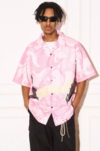 EMPTY REFERENCE Dream Landscape Oil Hand Painted Short Sleeved Shirt