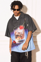 EMPTY REFERENCE Fantasy Wine Glass Short Sleeve Shirt
