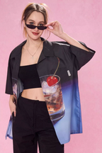 EMPTY REFERENCE Fantasy Wine Glass Short Sleeve Shirt