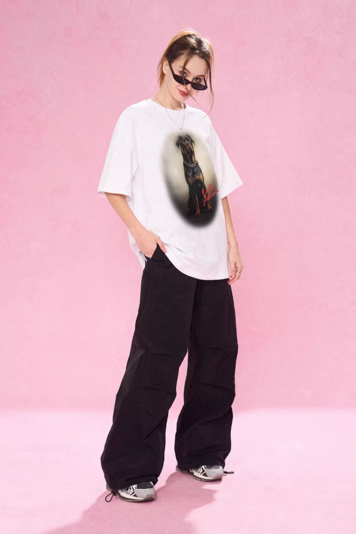 EMPTY REFERENCE Rottweiler Dog Print Tee