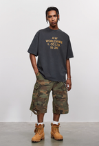ANTIDOTE Destruction Camouflage Washed Short Cargo Work Pants